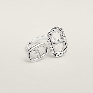 Chaine d'ancre Alea II twisted ring, medium/small model | Hermès